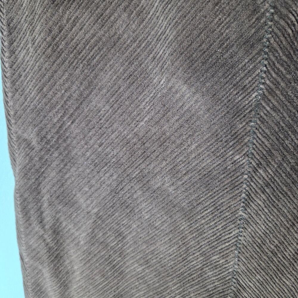 Eddie Bauer Women 18 Brown Corduroy Midi Skirt 14 A-Line Stretch Dark Academica - Picture 6 of 9